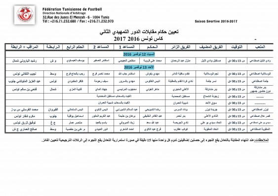 Coupe de Tunisie - T2 - Désignation des Arbitres_Page_1