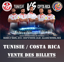 TUN vs Costa Rica - vente billets