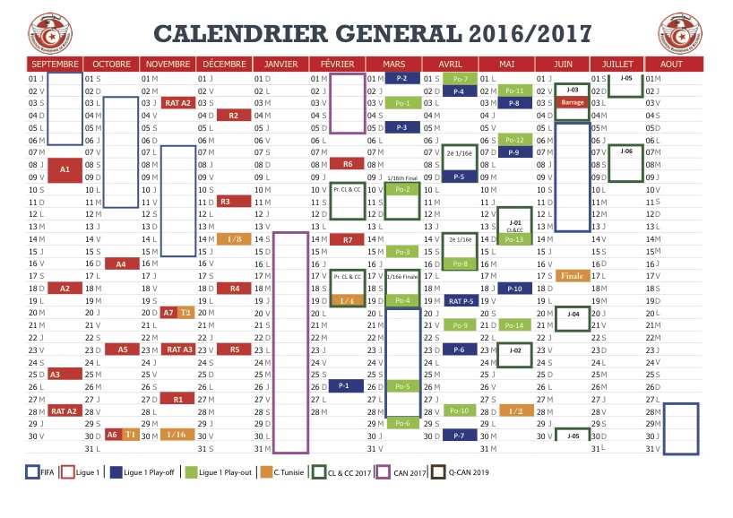 CALENDRIER 2016-2017-- Play-off & Play-out - 2